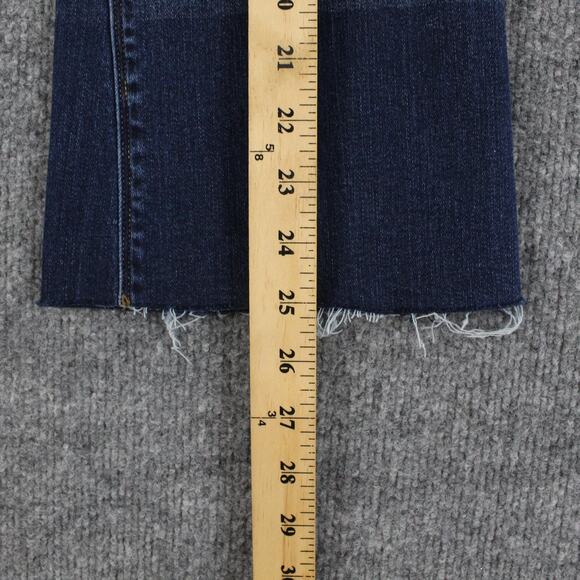 Spanx Jean Small Petite Cropped Flare Denim Colorblock Medium Wash Casual Office - Picture 12 of 15